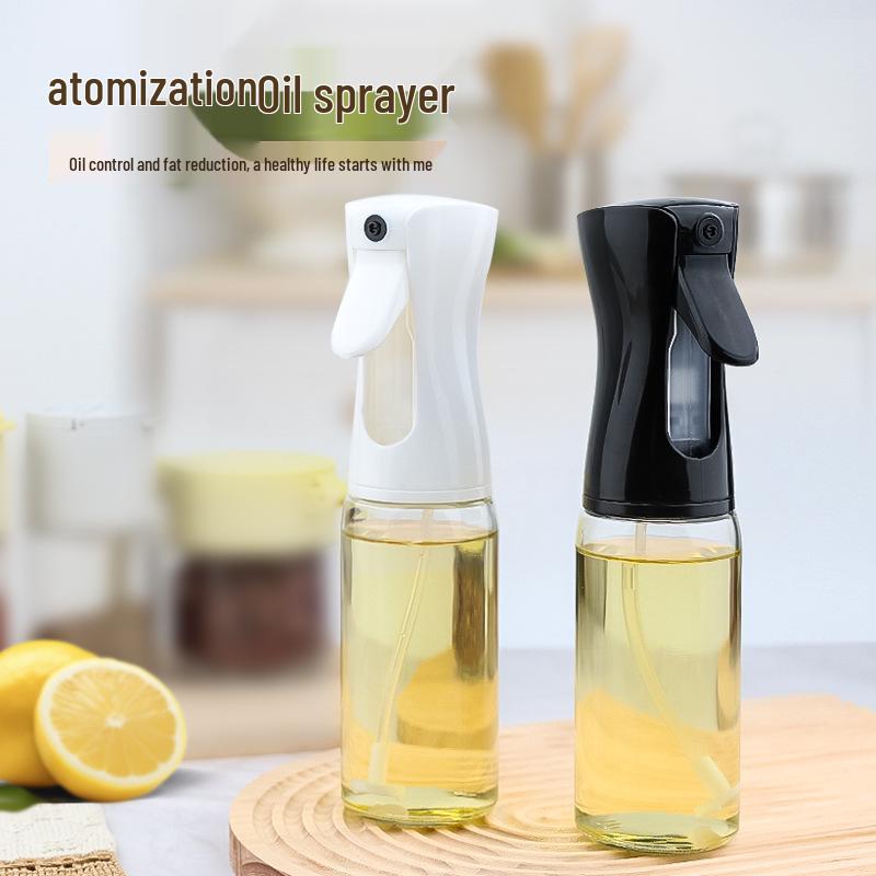 220ml Glass Oil Spray Bottle: Press-Type Atomizing for Controlled, Non-Stick Cooking