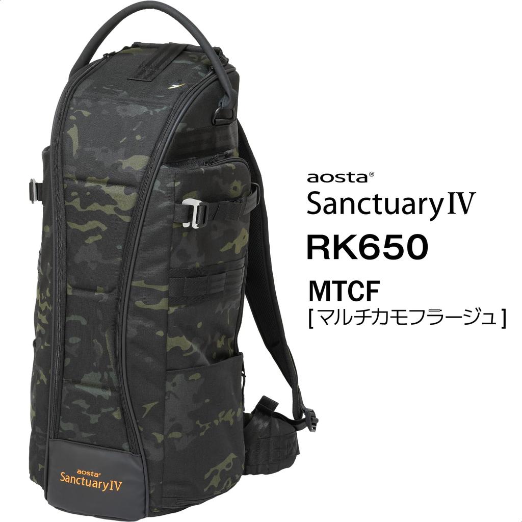 Camera backpack aosta Sanctuary IV RK650 Compatible with 600mmF4 class super telephoto lens [Kenko] Multi-camouflage