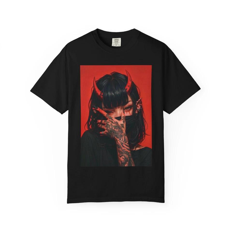 Gothic Devil anime manga T-Shirt, Stylish Unisex Tee, Trendy Graphic Top 2