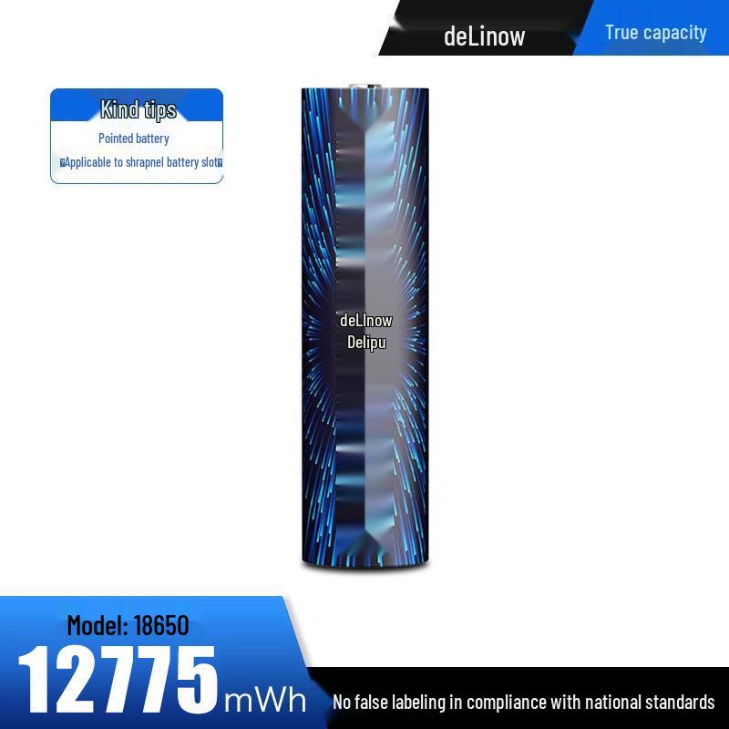 Delipow 18650 3.7V Lithium-Ion Battery 3500mAh for Flashlights and Small Fans