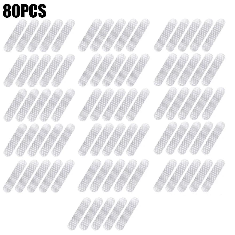 8010PCS Helmet Safety Warning Reflective Stickers Strip Waterproof High Visibility Reflector Tape For Night Riding Walking Car