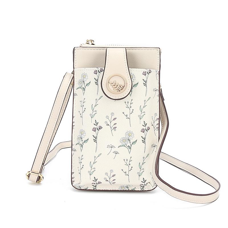 New Women's Stylish Coin Purse & Phone Bag: Summer Shoulder and Crossbody Messenger with Sweet Print