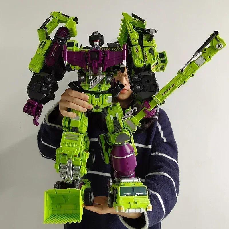 6 IN 1 NBK 42CM Devastator Toy Transformation KO Robot Car combination Action Figure excavator Blender Model Kid Christmas gif