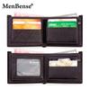 Schoolbag Premium Business Men's Short Wallet Cross Hinge Tri-Fold Bag Large Capacity Multi-Card Broken Silver Bag Men's Wallet