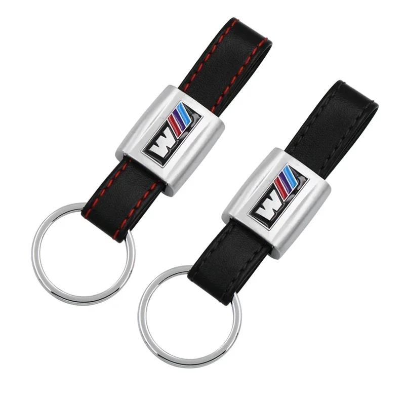 WKS5 Leather metal Car keychain key chain Car key ring For bmw M Sticker X1 X3 X4 X5 X6 X7 e46 e90 f20 e60 e39 f10 Car accessories