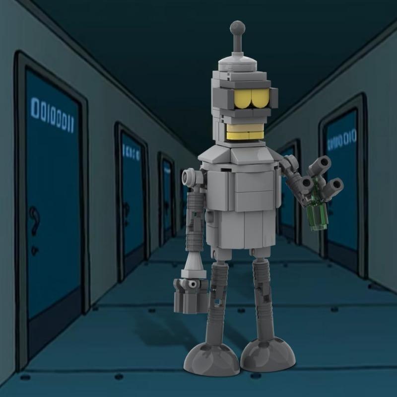 Futurama Bender Stavebnice, Robot Populární Komedie Anime Postavy Akční Figurky Panenky Mecha Model Hračky, Sběratelské Dárky pro Fanoušky