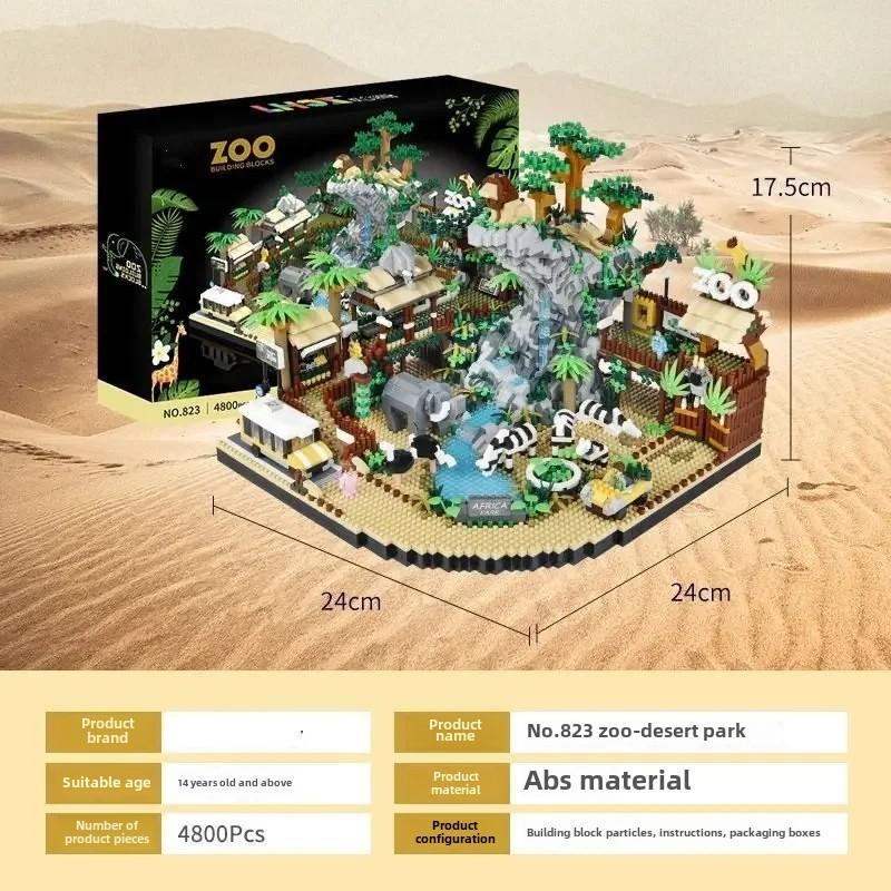 5000pcs New Collection Park Series Building Blocks Micro Particles Toys Difficult Birthday Gifts for Boys and Girls