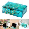 Elegant Blossom Glass Jewelry Storage Box Clear Organizers Home Decoration for Rings Necklaces and Earrings Organization