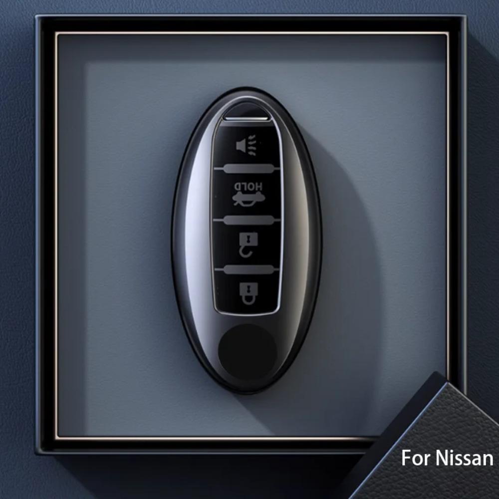 Titanium Gray for Nissan X Trail T32 2020 Rogue Patrol Murano Htrail Maxima 4 Button Remote Car Key Case Cover Holder Accessorie