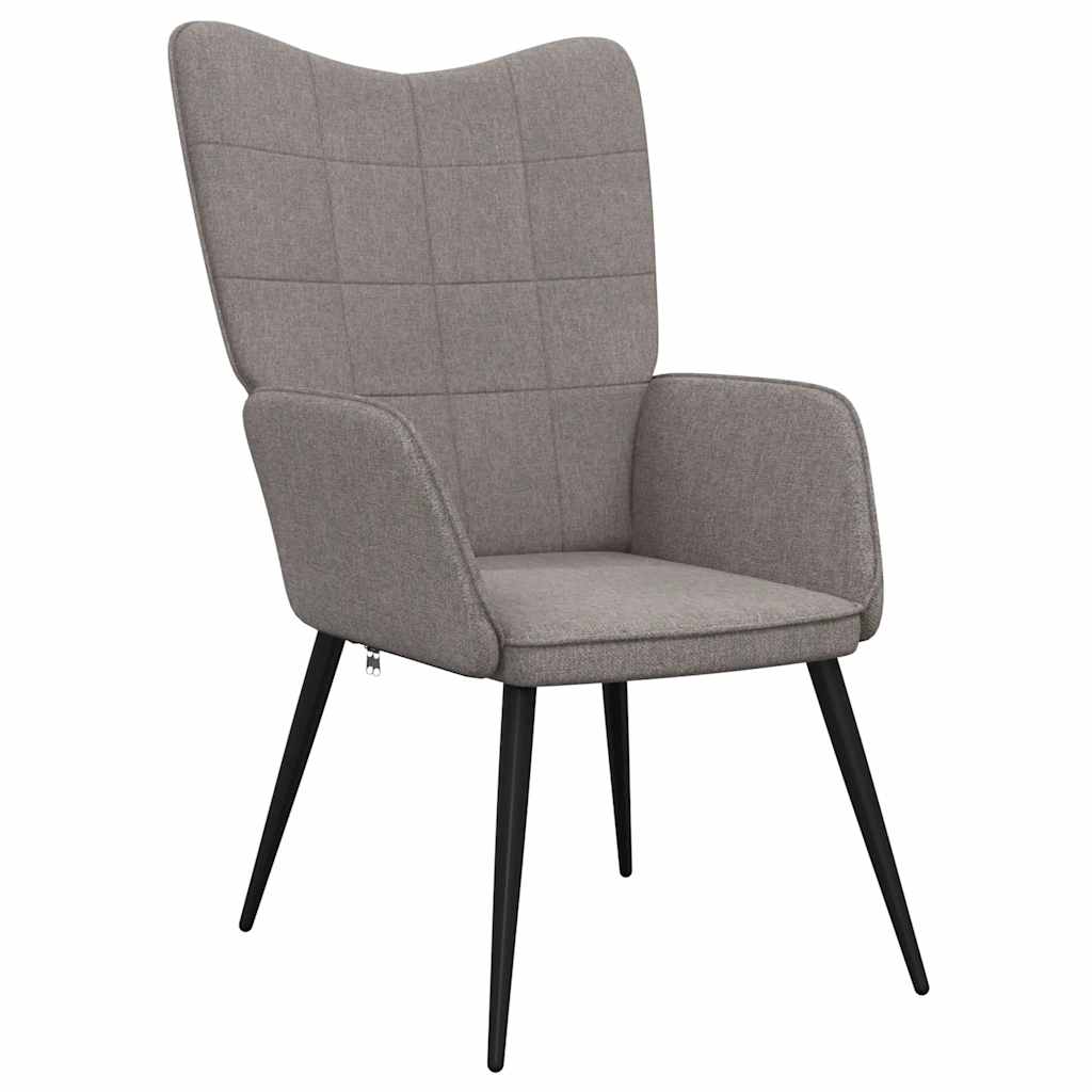 Relax Chair with Ottoman Taupe Fabric