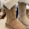 2024 New Platform Snow Boots Women Faux Fur Fashion Mid Calf Boots Winter Warm Furry Boots Casual Comfortable Shoe Woman