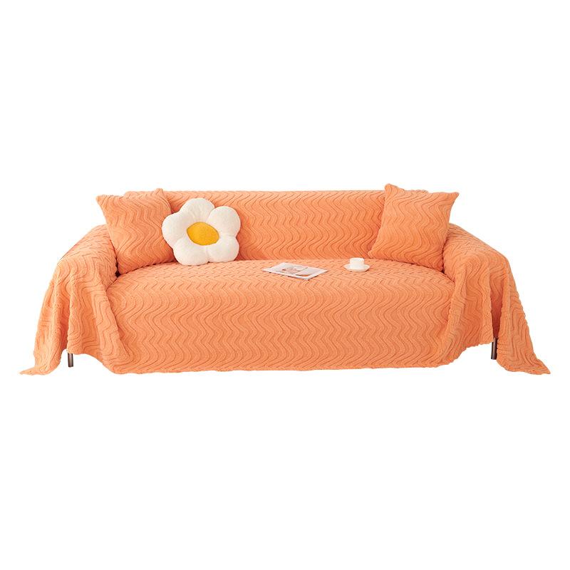 Ins Style Universal Sofa Cover Towel Four Seasons Universal Sofa Cushion Jacquard Velvet Winter Thickened Cushion Sofa Cover