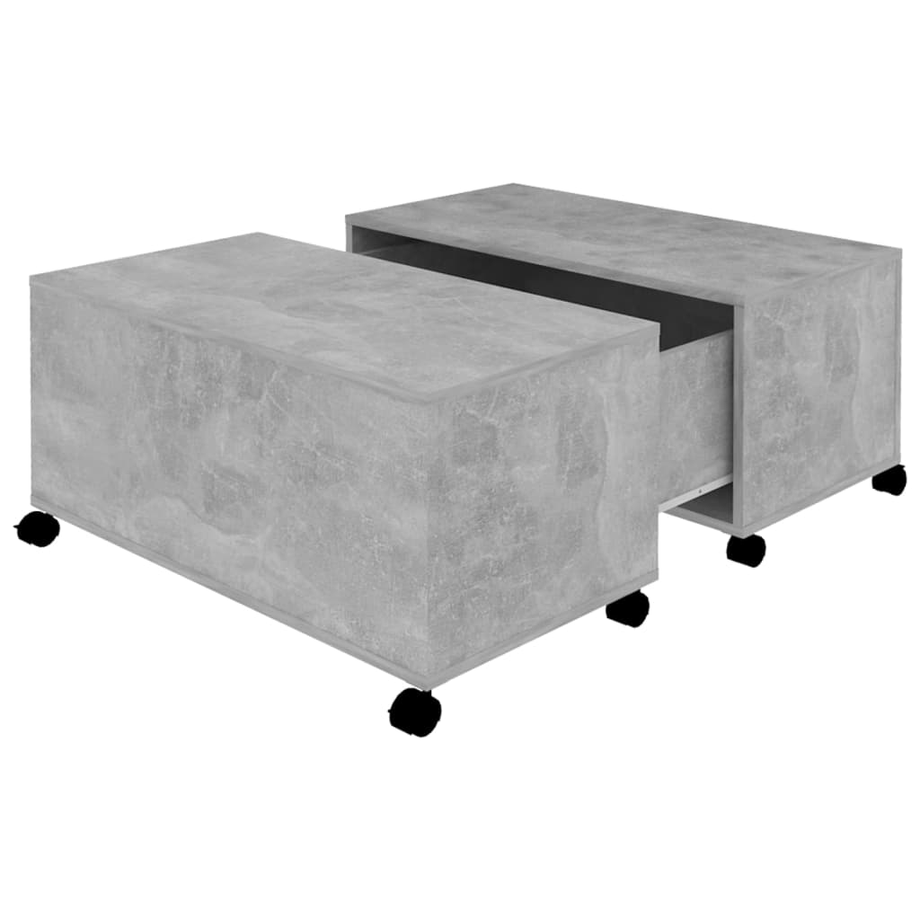 Coffee Table Concrete Gray 75 x 75 x 38 cm Particleboard