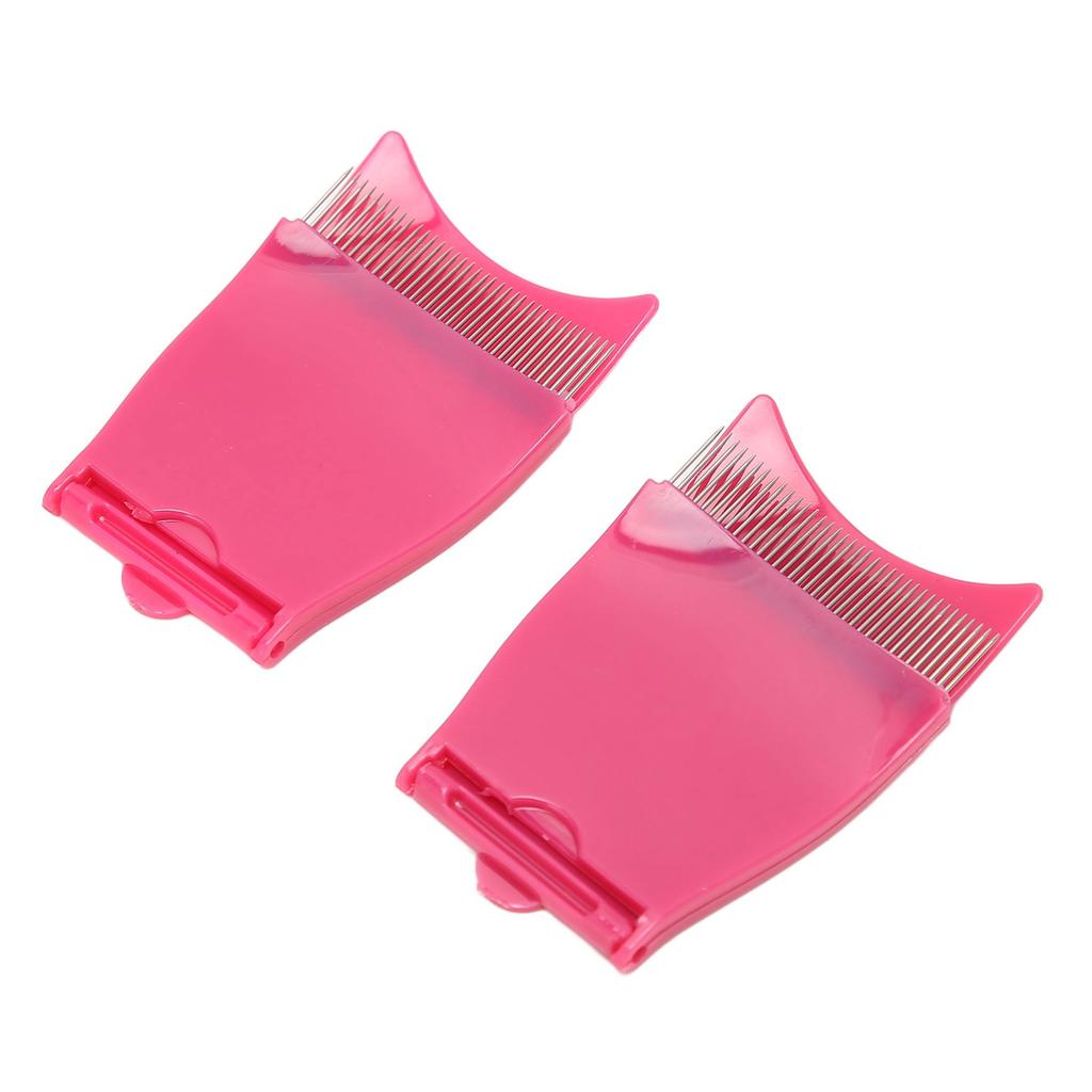 2 Pcs Portable Folding Eye Lash Comb Eyelash Separator Eyelash Grooming Tool for Travel