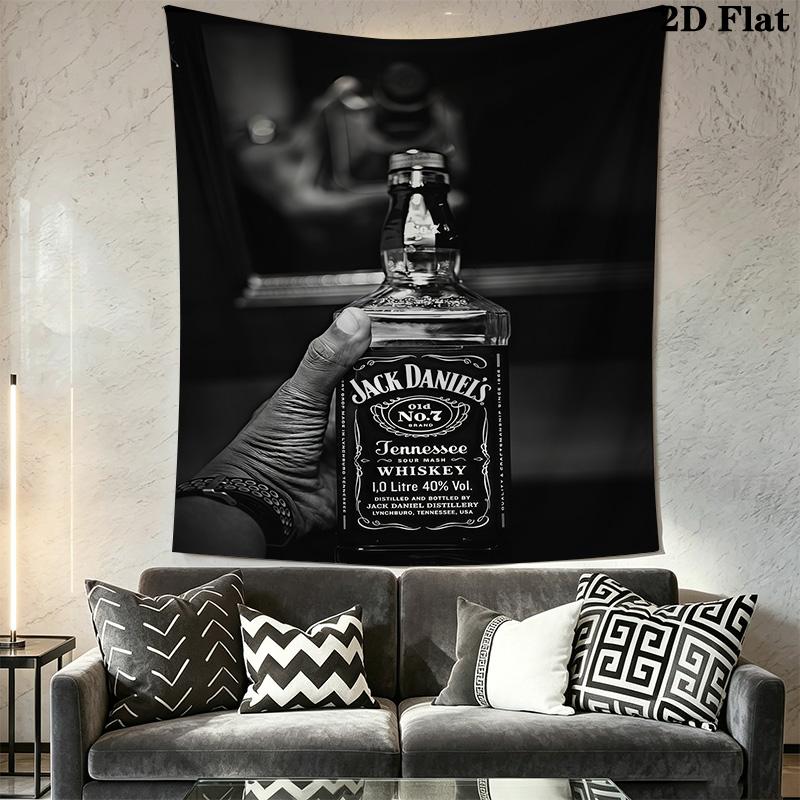 Jack Daniel'S Tennessee Whiskey Wandteppich Mode Druck Hintergrundtuch Wandverkleidung Dekoration Ferienwohnung Weiche Dekoration Wandteppich Hintergrundtuch