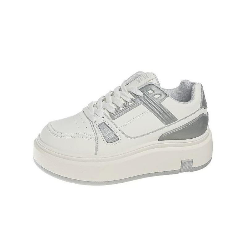 

Маленькие туфли на толстой подошве, новая кожаная поверхность, сочетание цветов, маленькие белые туфли, стиль колледжа, универсальная повседневная обувь 40