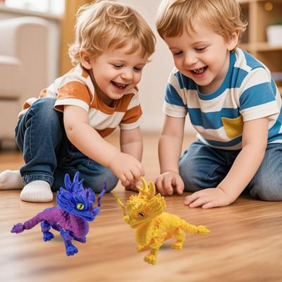 Yousheng 3D Printed Kirin Ornament Flexible Articulated Qilin Model with Movable Joints Small Kirin Fidget Toy for Home Office Desk Decor