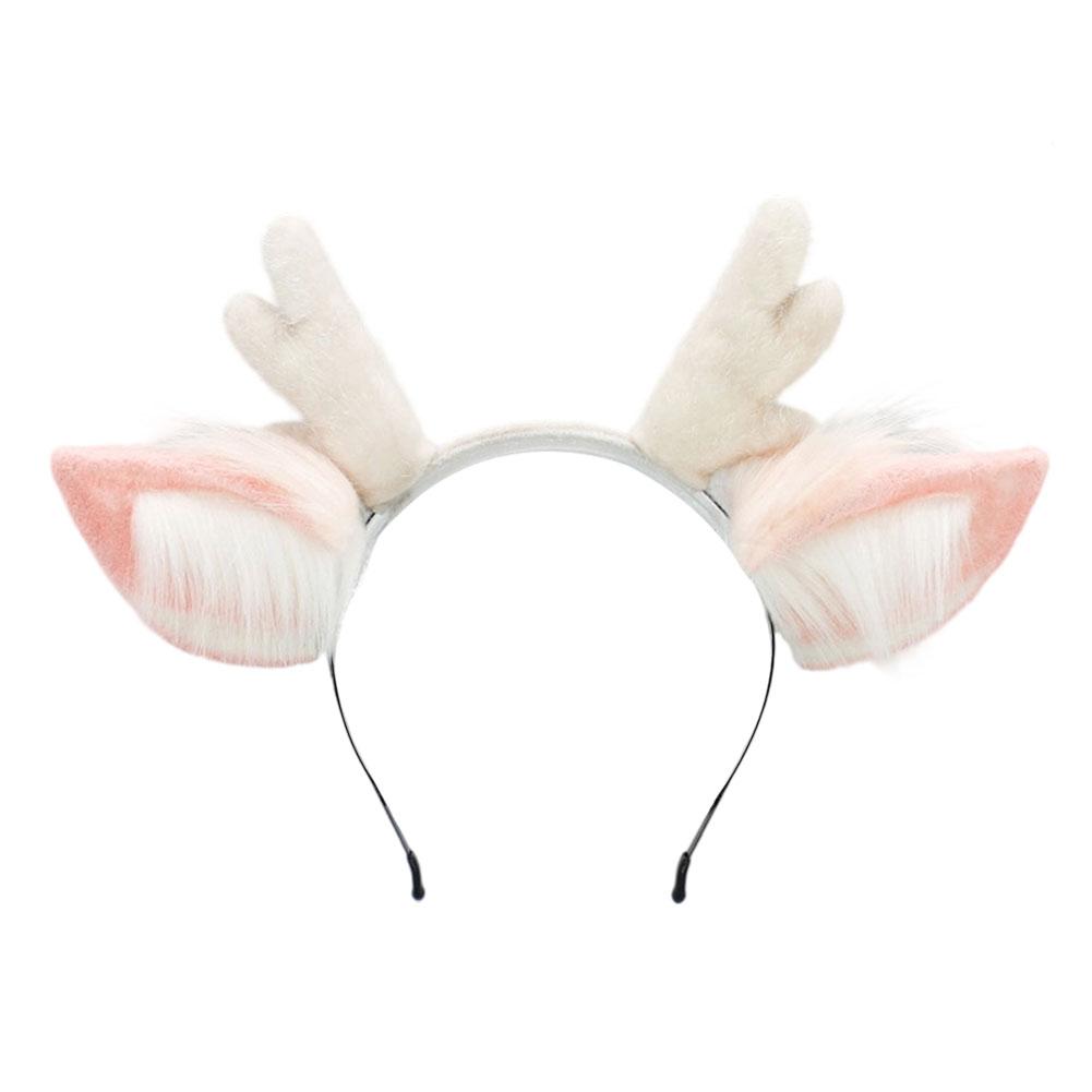 Cute Plush Antler Hair Band for Christmas Deer Ear Handmade Accessories Comic Exhibition Cosplay Props Christmas Party Decoration
