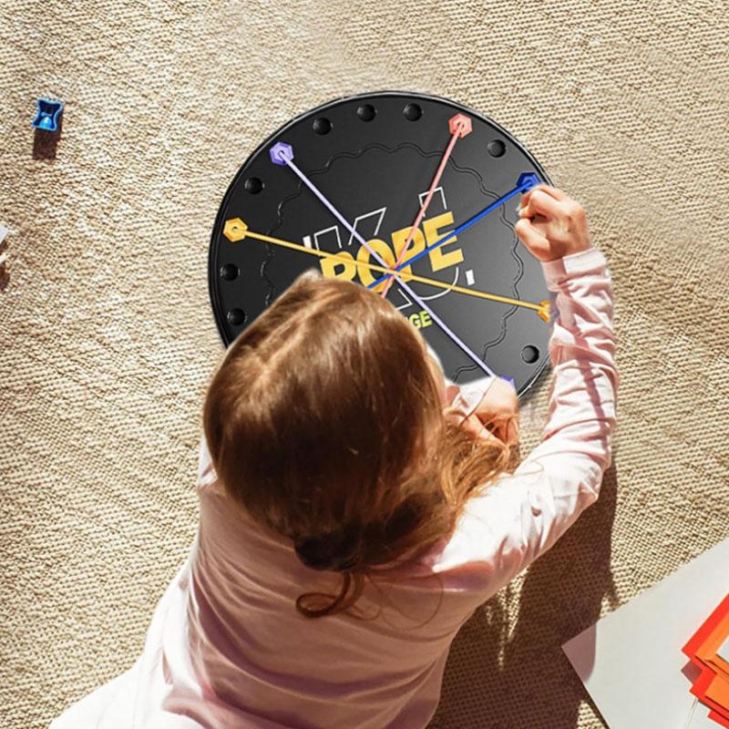 1 Set Brainy Knots Rope Untangling Table Game Challenge Logic Puzzle Board Toy Gift