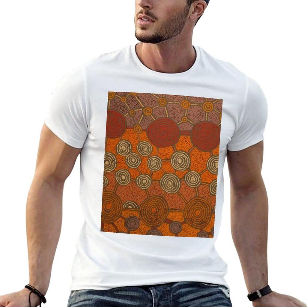 T-shirt Arte Aborigena Australiana T-shirt Minimalista Semplice Girocollo