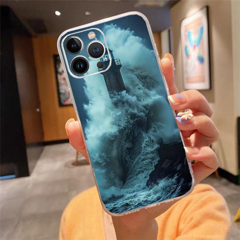 Phone Case Carcasa Funda For iPhone 17 Pro Max 17 Air 16 15 14 13 Pro Max 15 16 Pro 15Plus Lighthouse Case