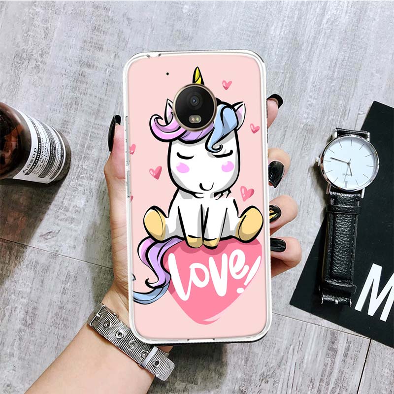 

Чехол для телефона с рисунком единорога «Розовый миф» и рисунком для Motorola Moto G9 G8 G7 G6 G5 E6 E5 E4 Plus Play Power One Action Macro Coque, чехол Капа Motorola E4