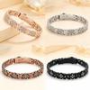 Rose Gold Lucky Clover Magnetic Bracelet with Red Copper Watch Strap Buckle