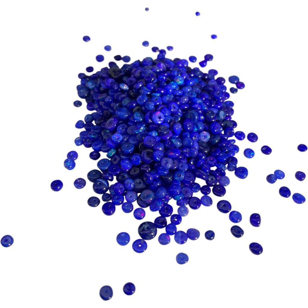 Blue Opal Rondelle Beads: Australian Gemstone Jewelry Making
