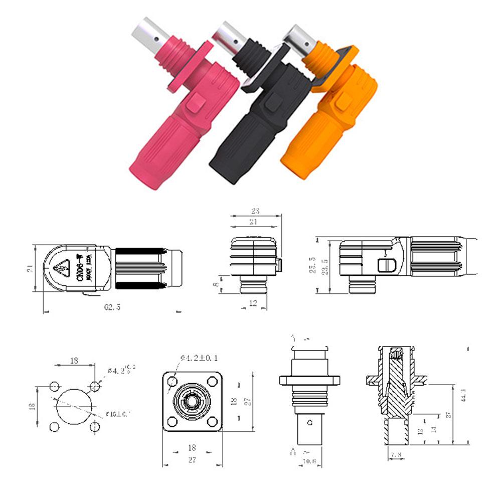 1pc 120A/200A Single-core Energy Storage Terminal Energy Storage Battery Connector For Photovoltaic Systems