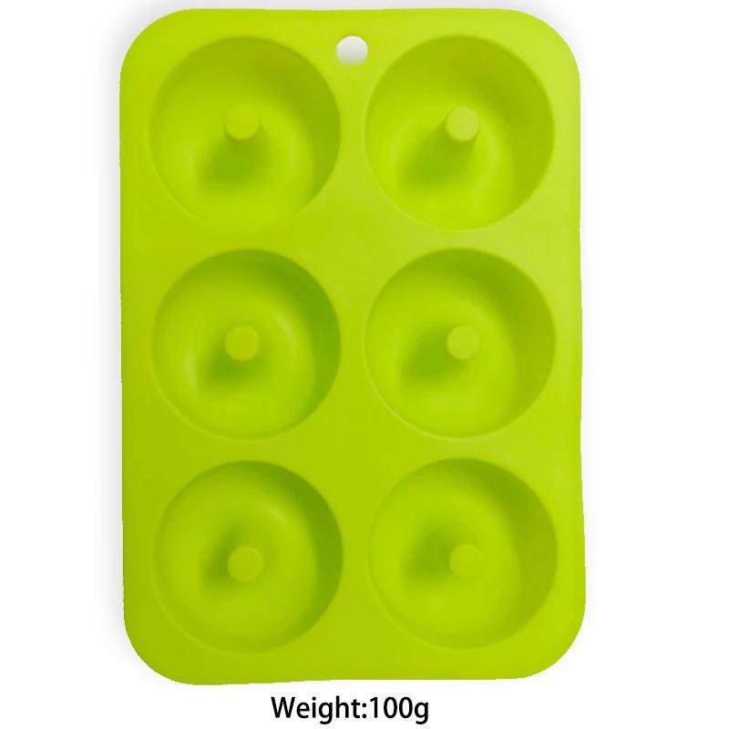 6 Holes Silicone Donut Mold Bagel Pan Non Stick Baking Heat Resistance Mini Cupcake Mould Doughnut Maker Pan Baking Tool