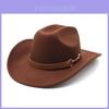 Traditional Tibetan Style Western Cowboy Hat With Wool Felt For Men And Women Summer Sun Protection