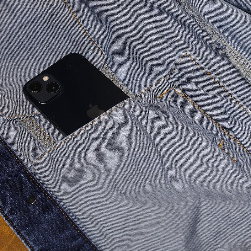 2024 Autumn/Winter Men's Corduroy Patchwork Denim Jacket - Trendy, Loose-Fit American Streetwear Style