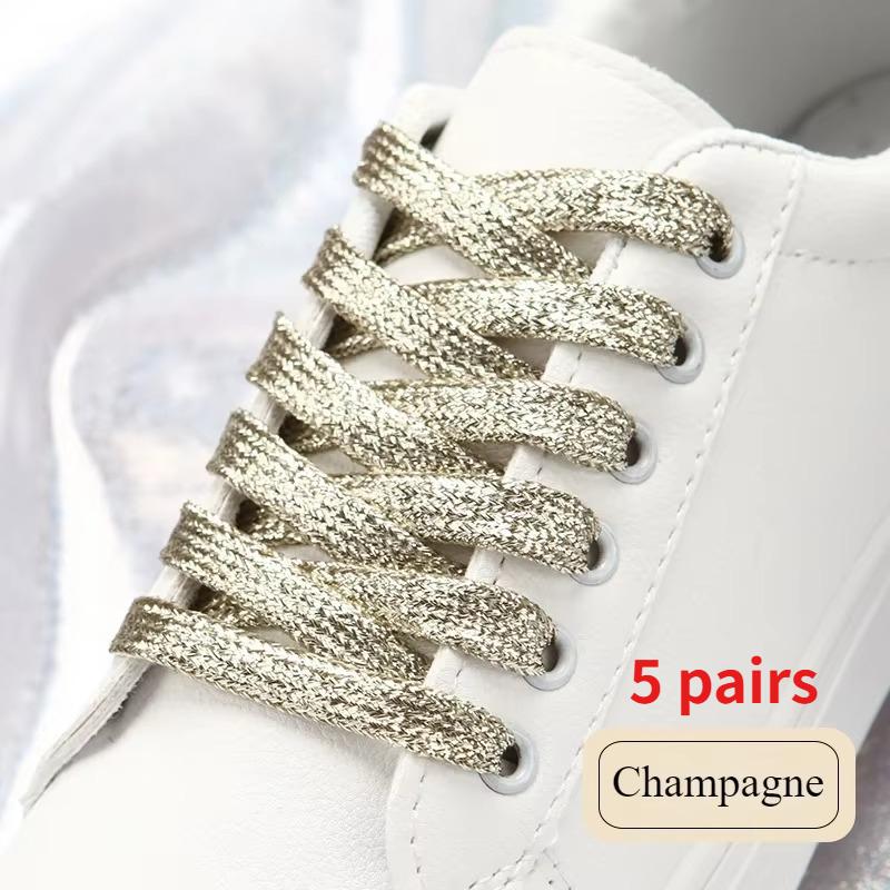 19 colors shiny gold and silver colorful bright shoelaces 100-140 cm sneakers shoelaces boots laces shoelaces string