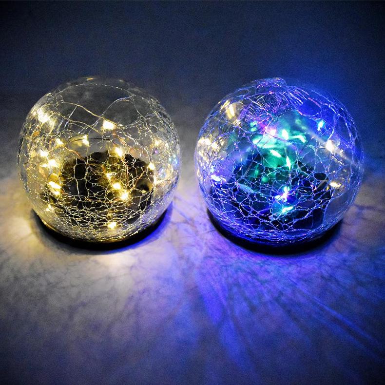 Solar-Glaskugel-Gartenleuchte: Weihnachts-Hofdekoration für den Außenbereich