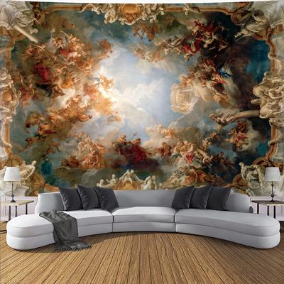 Dekoratives Renaissance-Wandteppich Retro Europäische Kunst-Wandteppich Virtueller Hintergrund Dekoration für Wohnzimmer Schlafzimmer Dekor