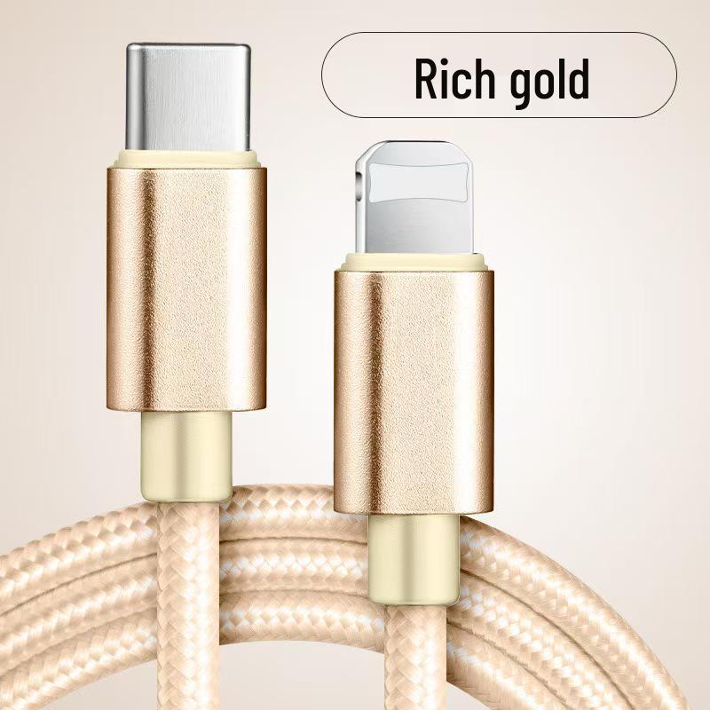 Nylon Braided Type-C Charging Cable for Apple, Micro USB, and Vivo Devices
