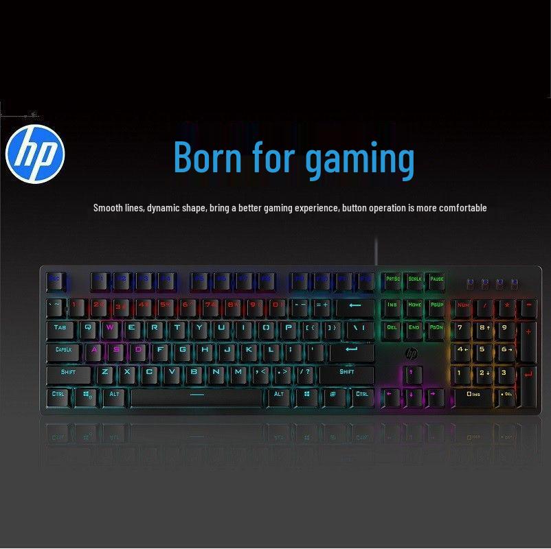 GK100F Mechanical Blue Switch Keyboard - USB Wired for Business, Home, & Gaming