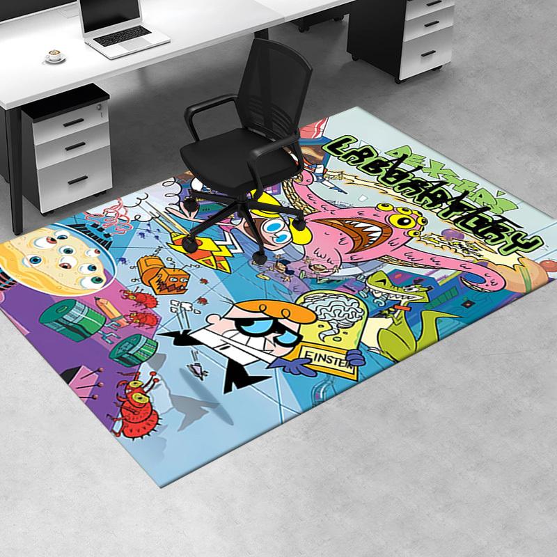 ART Dexter's Laboratory Office Carpet Soft Polyester Entrance Carpet Washable Non Slip Machine Washa