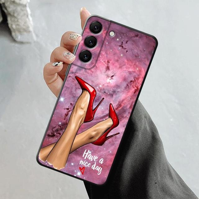 Shell For Samsung Galaxy S23 S22 S21 S20 Fe Ultra S10 S9 S8 Plus Note 20ultra 10plus Case Cover Mom Princess Baby Girl Woman