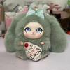 Heart-shaped Rabbit Enamel Plush Doll Backpack Pendant Ornament