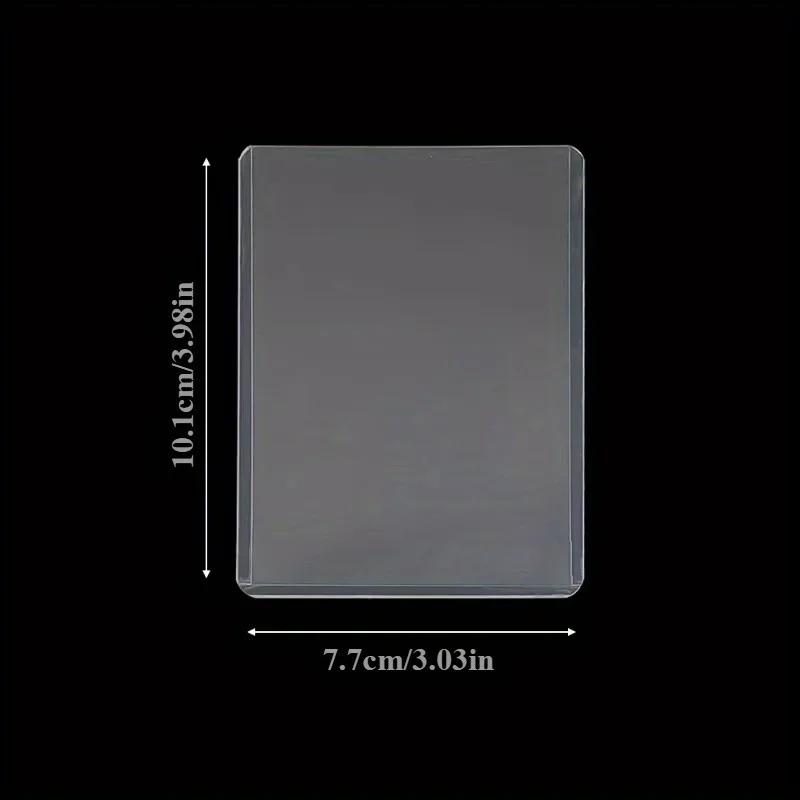 5Pcs Hard Plastic Trading Card Sleeves, Waterproof Sports Card Protectors,Standard Size Game Card Album Pages, Collectible Photo