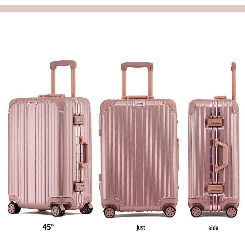 Ultralight 20-Inch Aluminum Frame Trolley Suitcase with Universal Wheels for Travel