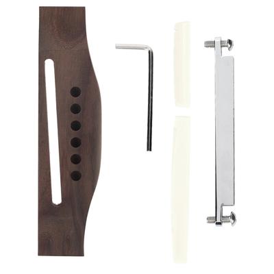 Reparasjonssett for tregitarbro, sadelmutter, justerbar aksel, for 6-strengs folkegitar
