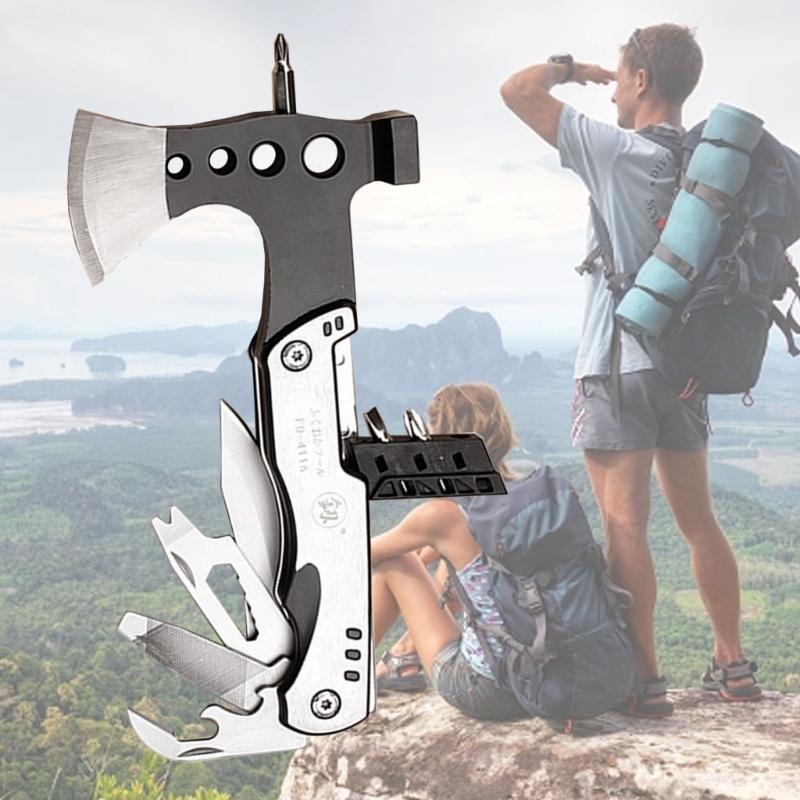 Camping Multitool Hatchets Multi Plier Survival Gear for Outdoor Hunting Hiking Escape Tool With Hammer Knife
