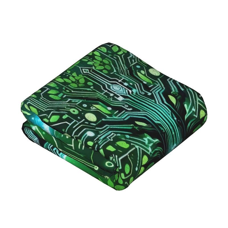 Vibrant Digital Tree Flannel Blanket – Soft, Warm, Lightweight, Machine Washable,All-Season Comfort for Bedroom,Dorm,Car,Outdoor