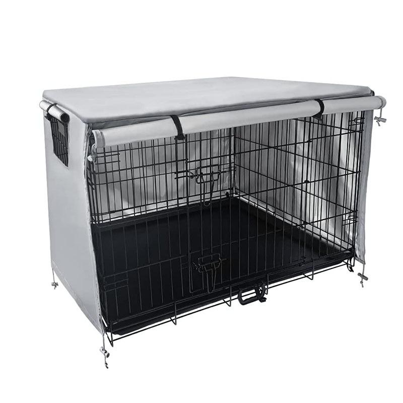 Outdoor Oxford Fabric Pet Cage Cover Garden Patio Dog Crate Cover Windproof Dustproof Anti-UV Cover for Pet Cage