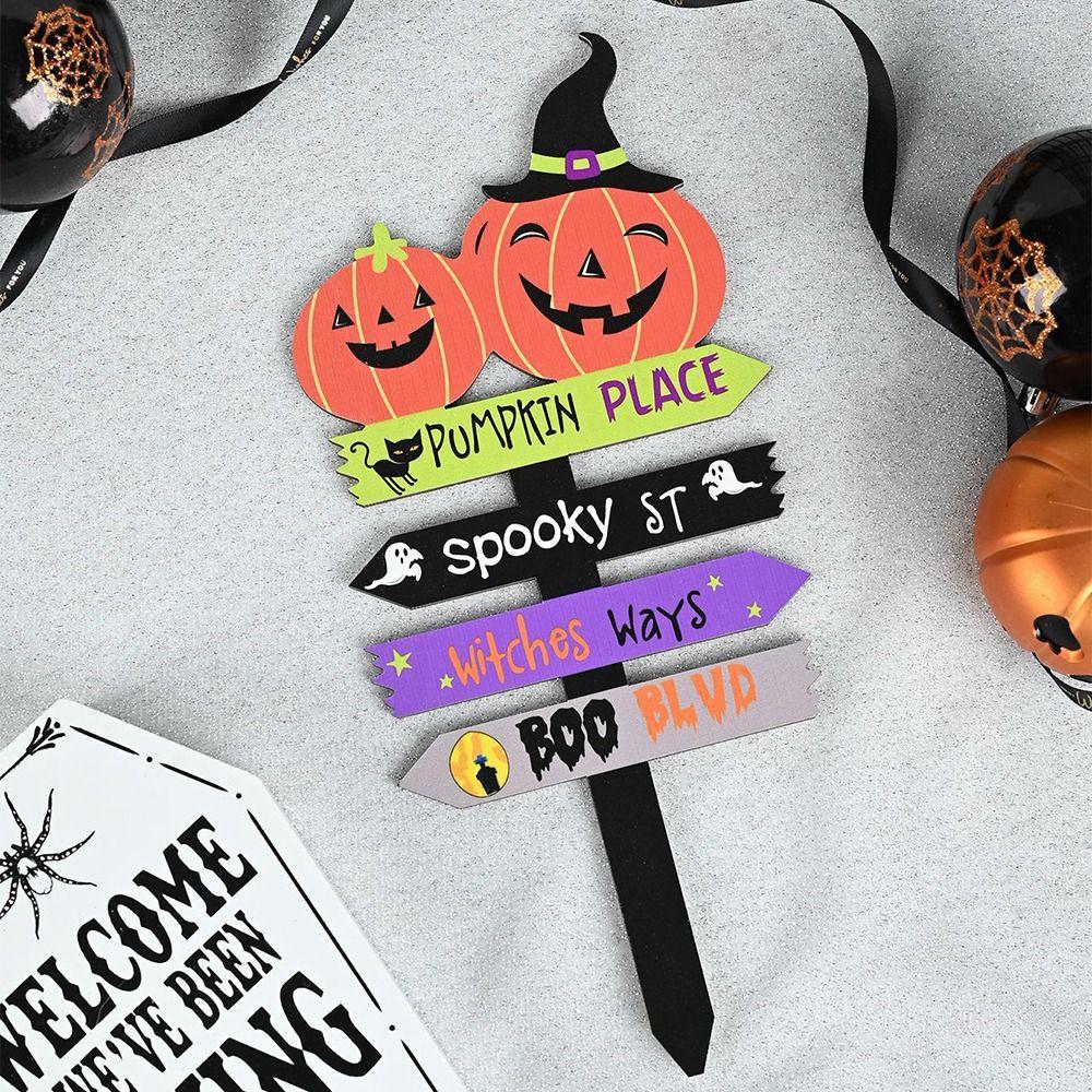 Lightweight Garden Wooden Signs Creative Garden Lawn Stakes Halloween Yard Sign  Outdoor Decor