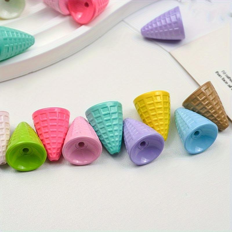 Sweet Cone Ice Cream Colorful Round Bead Versatile Bracelet Handmade DIY Accessory
