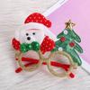 4/10 Pair Christmas Eyeglasses Glasses Glitter Cute Costume Xmas Glasses Frames for Christmas Party Favors Ornaments Props