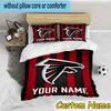3pcs Custom Name Atlanta-Falcons Rise Up Bedding Set Includes 1 Duvet Cover & 2 Pillowcases for All Seasons Dormitory Home Decor Christmas gifts